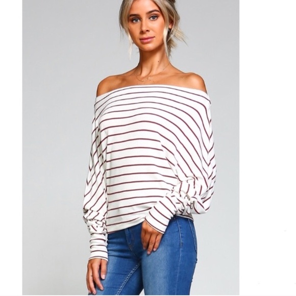 Striped OTS top - Picture 6 of 7